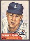 1953 topps 207 whitey ford new york yankees hof returns