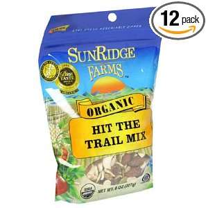 Sunridge Farms Organic Hit the Trail Mix, 8 Ounce Bags (Pack of 12 