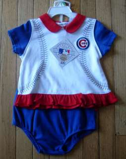 NEW CHICAGO CUBS CHEERLEADER DRESS INFANT 24 MONTHS  