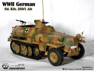   Full Metal WWII German Sd.Kfz. 250/1 Alt   Green & Brown Camo  