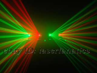 Party Four Tunnel 250mW Red & Green 4 lens Beam Laser Light Lighting 