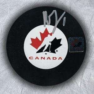 Roberto Luongo Signed Puck   Team Canada   Autographed NHL Pucks