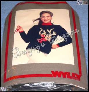 Wylly Works Reindeer Sweater to Knit Kit Cotton  Sizes P36 to L42 