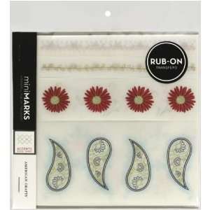  American Crafts Mini Marks Rub On Transfers Book 3 Accents 
