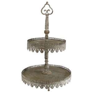  Metal Two Tier Tray Display or Serving Dish