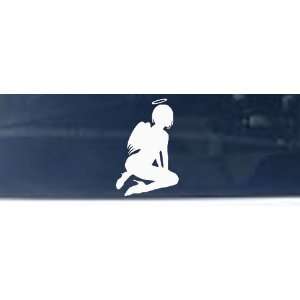 Sexy Angel Silhouettes Car Window Wall Laptop Decal Sticker    White 