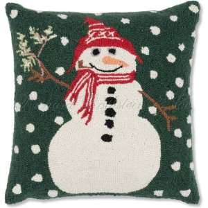 Winter Snow Snowman Decorative Seasonal Holiday Pillow 18 x 18 FREE 