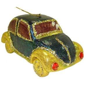  Blue Retro Love Bug Beetle Car Christmas Ornament
