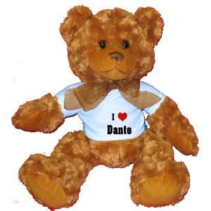   Love/Heart Dante Plush Teddy Bear with BLUE T Shirt Toys & Games