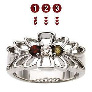  Angels Wings Sterling Silver Mothers Ring Jewelry