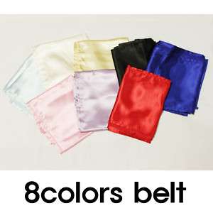 Wushu Taichi KungFu uniforms silk satin belt 8colors  