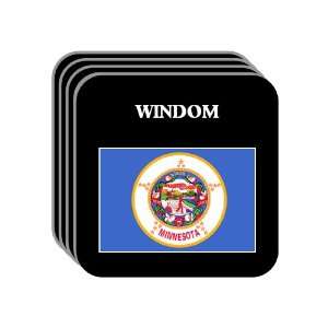 US State Flag   WINDOM, Minnesota (MN) Set of 4 Mini Mousepad Coasters