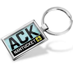 Keychain Airport code ACK / Nantucket country United States   Hand 