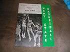 Vintage 1968 Kent State Tulane Basketball Program