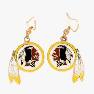  Washington Redskins Nfl Gold Plated Logo Earrings Wincraft 