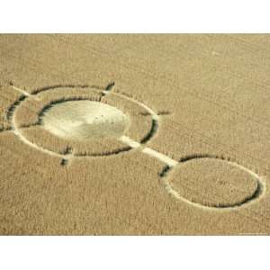  of Crop Circles in a Wheat Field, Wiltshire, England, United Kingdom 