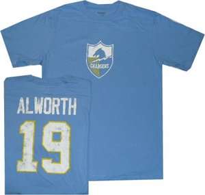 San Diego Chargers Lance Alworth Throwback Distressed T Shirt Medium 