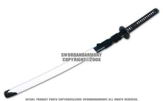 White Handmade Samurai Katana Sword Sharp w/ Kami Tsuba  