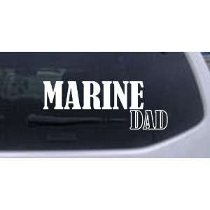  White 46in X 17.6in    Marine Dad Military Car Window Wall 