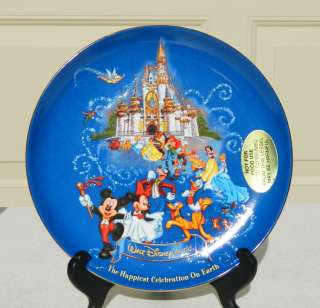 Mickey Mouse Walt Disney World The Happiest Celebration On Earth Plate 