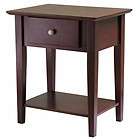 Winsome Wood Shaker Night Stand with Drawer, Antique Walnut Finish