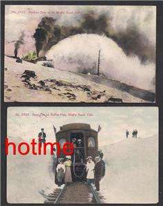 old postcards of SNOW SCENES on the MOFFET ROAD, COLORADO  