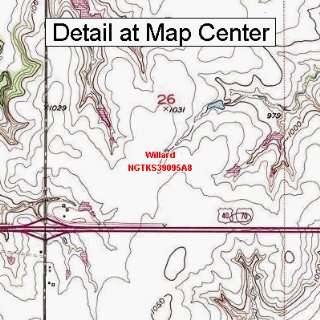  USGS Topographic Quadrangle Map   Willard, Kansas (Folded 