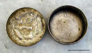 vintage antique old sterling silver box rajasthan india  