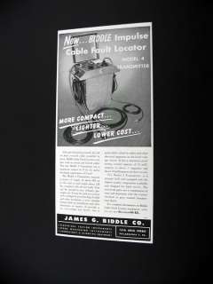 Biddle Cable Fault Locator Model 4 Transmitter print Ad  