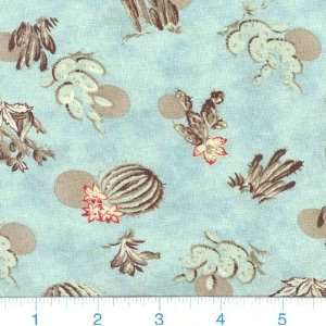  45 Wide Johnny & Buck Prickly Pears Jade Fabric By The 