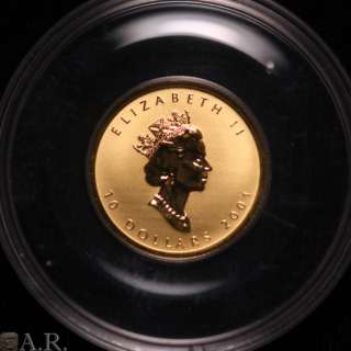 2001 CANADA 1/4 Oz. Gold Maple Leaf Hologram Coin  
