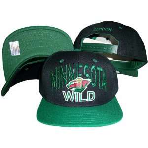  Minnesota Wild Black/Green Two Tone Plastic Snapback 