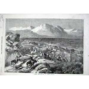  1861 Wild Boar Hunt Algeria Sport Men Shooting Mountain 