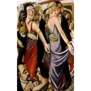   paintings   Max Beckmann   24 x 38 inches   Dancing Bar in Baden Baden