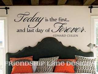   to Edward TWILIGHT quote VINYL WALL DECAL/letters/words BREAKING DAWN