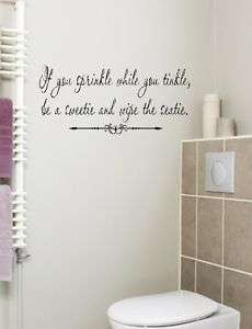 If you sprinkle Bathroom Wall Decal Words Lettering  