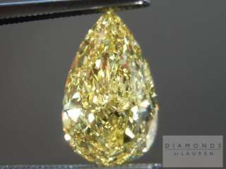 69ct Pear Shape Fancy Intense Yellow SI2 GIA Gorgeous R4422 Diamonds 