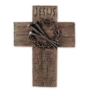   And Spikes Resin Wall Cross Isaiah 535 He Was Pierced