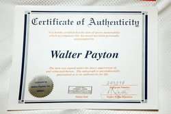 WALTER PAYTON AUTO 5 INSCR STAT JERSEY WP HOLO/WP COA  