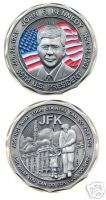 JOHN F. KENNEDY 35TH PRESIDENT COLOR CHALLENGE COIN  