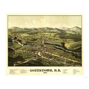  Goffstown, New Hampshire   Panoramic Map Premium Poster 