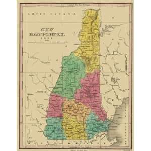  STATE OF NEW HAMPSHIRE (NH) BY A. FINLEY 1831 MAP