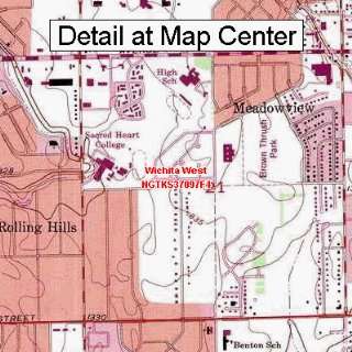  USGS Topographic Quadrangle Map   Wichita West, Kansas 