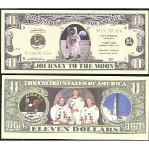  Apollo 11 Journey to the Moon Novelty Bill Collectible 