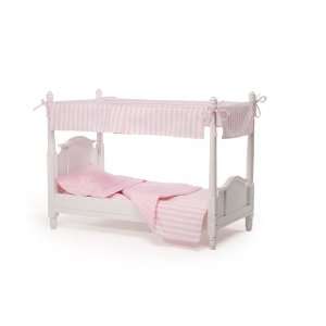 18 inch Doll Canopy Bed with Linen Set Pink Toys & Games