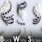 MV27 Black White Cotton 3D Nail Art Tips Decal Sticker items in km718 