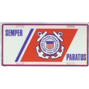 Coast Guard Front Novelty License Plate 6x12