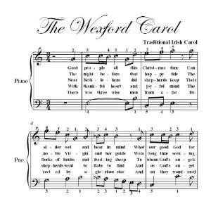    Wexford Carol Easy Piano Sheet Music Christmas Carol Books