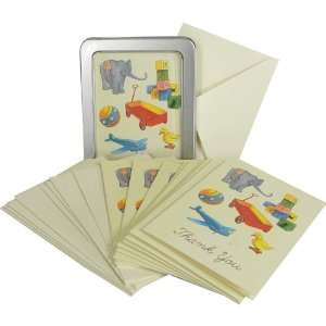  Cavallini Vintage Toys Thank You Cards in a Tin