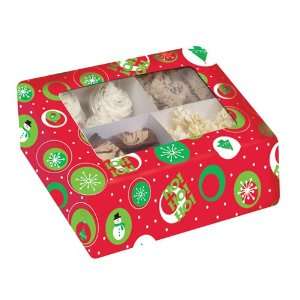  Christmas Print Cupcake Boxes